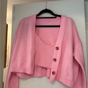 Pink Women's Sweater Set